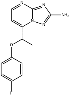 7-[1-(4-FLUOROPHENOXY)ETHYL][1,2,4]TRIAZOLO[1,5-A]PYRIMIDIN-2-AMINE Struktur