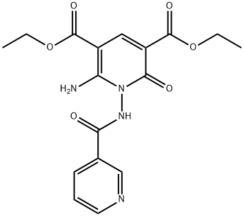 DIETHYL 6-AMINO-2-OXO-1-[(3-PYRIDINYLCARBONYL)AMINO]-1,2-DIHYDRO-3,5-PYRIDINEDICARBOXYLATE Struktur