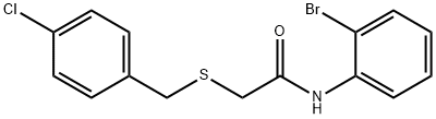 N-(2-BROMOPHENYL)-2-[(4-CHLOROBENZYL)SULFANYL]ACETAMIDE Struktur