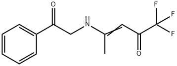 1,1,1-TRIFLUORO-4-[(2-OXO-2-PHENYLETHYL)AMINO]-3-PENTEN-2-ONE Struktur