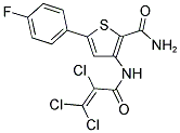 5-(4-FLUOROPHENYL)-3-[(2,3,3-TRICHLOROACRYLOYL)AMINO]THIOPHENE-2-CARBOXAMIDE Struktur