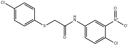 N-(4-CHLORO-3-NITROPHENYL)-2-[(4-CHLOROPHENYL)SULFANYL]ACETAMIDE Struktur