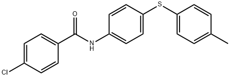 4-CHLORO-N-(4-[(4-METHYLPHENYL)SULFANYL]PHENYL)BENZENECARBOXAMIDE Struktur