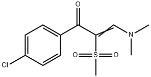 1-(4-CHLOROPHENYL)-3-(DIMETHYLAMINO)-2-(METHYLSULFONYL)-2-PROPEN-1-ONE Struktur