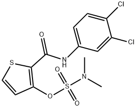 2-[(3,4-DICHLOROANILINO)CARBONYL]-3-THIENYL-N,N-DIMETHYLSULFAMATE Struktur