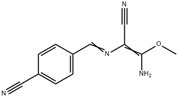 4-([(2-AMINO-1-CYANO-2-METHOXYVINYL)IMINO]METHYL)BENZENECARBONITRILE Struktur