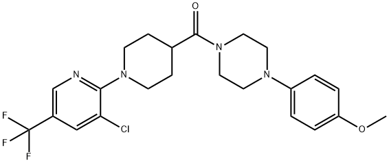 (1-[3-CHLORO-5-(TRIFLUOROMETHYL)-2-PYRIDINYL]-4-PIPERIDINYL)[4-(4-METHOXYPHENYL)PIPERAZINO]METHANONE Struktur