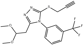 1-METHOXY-2-(5-(2-PROPYNYLSULFANYL)-4-[3-(TRIFLUOROMETHYL)PHENYL]-4H-1,2,4-TRIAZOL-3-YL)ETHYL METHYL ETHER Struktur