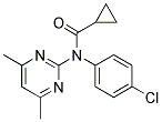 N-(4-CHLOROPHENYL)-N-(CYCLOPROPYLCARBONYL)-4,6-DIMETHYL-2-PYRIMIDINAMINE Struktur