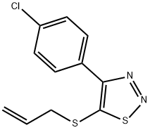 5-(ALLYLSULFANYL)-4-(4-CHLOROPHENYL)-1,2,3-THIADIAZOLE Struktur