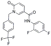 N-(2,4-DIFLUOROPHENYL)-6-OXO-1-[4-(TRIFLUOROMETHYL)BENZYL]-1,6-DIHYDRO-3-PYRIDINECARBOXAMIDE Struktur