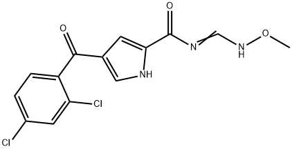 4-(2,4-DICHLOROBENZOYL)-N-[(METHOXYIMINO)METHYL]-1H-PYRROLE-2-CARBOXAMIDE Struktur