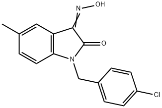 1-(4-CHLOROBENZYL)-5-METHYL-1H-INDOLE-2,3-DIONE 3-OXIME Struktur