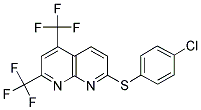 5,7-BIS(TRIFLUOROMETHYL)[1,8]NAPHTHYRIDIN-2-YL 4-CHLOROPHENYL SULFIDE Struktur