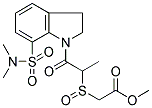 [2-[2-[7-(DIMETHYLAMINOSULPHONYL)-2,3-DIHYDROINDOL-1-YL]-1-METHYL-2-OXOETHYL]SULPHONYL]ACETIC ACID, METHYL ESTER Struktur