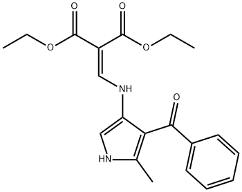 DIETHYL 2-([(4-BENZOYL-5-METHYL-1H-PYRROL-3-YL)AMINO]METHYLENE)MALONATE Struktur