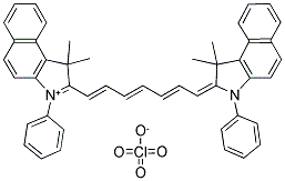 2-(7-(1,1-DIMETHYL-3-PHENYL-1H-2(3H)-BENZ<E>INDOLIDENE)-1,3,5-HEPTATRIENYL)-1,1-DIMETHYL-3-PHENYL-1H-BENZ<E>INDOLIUM PERCHLORATE Struktur