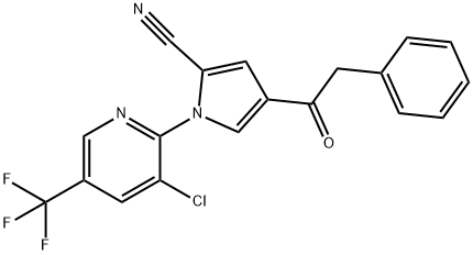 1-[3-CHLORO-5-(TRIFLUOROMETHYL)-2-PYRIDINYL]-4-(2-PHENYLACETYL)-1H-PYRROLE-2-CARBONITRILE Struktur