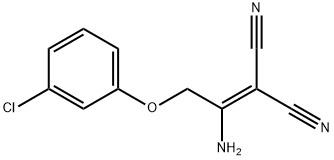 2-[1-AMINO-2-(3-CHLOROPHENOXY)ETHYLIDENE]MALONONITRILE Struktur