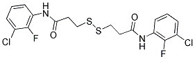 N1-(3-CHLORO-2-FLUOROPHENYL)-3-([3-(3-CHLORO-2-FLUOROANILINO)-3-OXOPROPYL]DITHIO)PROPANAMIDE Struktur