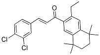 3-(3,4-DICHLOROPHENYL)-1-(3-ETHYL-5,5,8,8-TETRAMETHYL-5,6,7,8-TETRAHYDRONAPHTHALEN-2-YL)PROP-2-EN-1-ONE Struktur