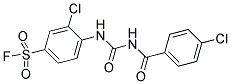 3-CHLORO-4-(([(4-CHLOROBENZOYL)AMINO]CARBONYL)AMINO)BENZENE-1-SULFONYL FLUORIDE Struktur