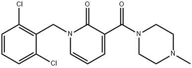 1-(2,6-DICHLOROBENZYL)-3-[(4-METHYLPIPERAZINO)CARBONYL]-2(1H)-PYRIDINONE Struktur