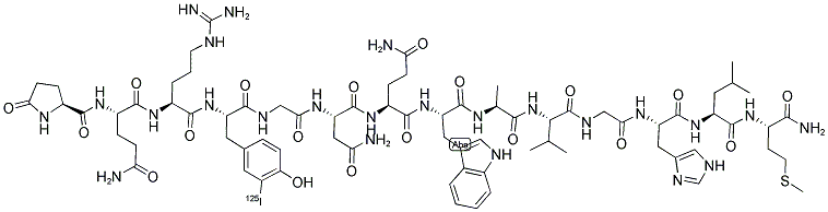 ([125I]-TYR)-(TYR4)-BOMBESIN Struktur