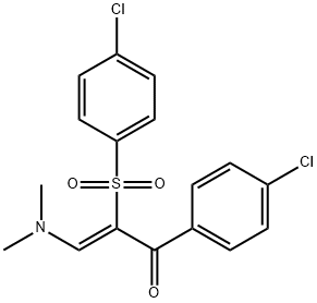 1-(4-CHLOROPHENYL)-2-[(4-CHLOROPHENYL)SULFONYL]-3-(DIMETHYLAMINO)-2-PROPEN-1-ONE Struktur