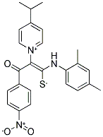 1-(2,4-DIMETHYLANILINO)-2-(4-ISOPROPYLPYRIDINIUM-1-YL)-3-(4-NITROPHENYL)-3-OXOPROP-1-ENE-1-THIOLATE Struktur