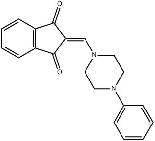 2-((4-PHENYLPIPERAZINYL)METHYLENE)INDANE-1,3-DIONE Struktur