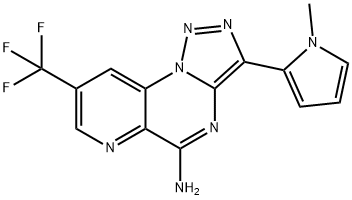 3-(1-METHYL-1H-PYRROL-2-YL)-8-(TRIFLUOROMETHYL)PYRIDO[2,3-E][1,2,3]TRIAZOLO[1,5-A]PYRIMIDIN-5-AMINE Struktur