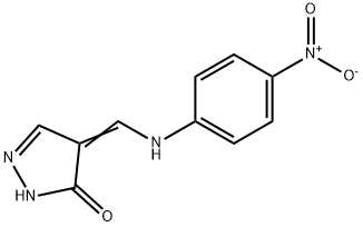 4-[(4-NITROANILINO)METHYLENE]-2,4-DIHYDRO-3H-PYRAZOL-3-ONE Struktur