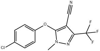 5-(4-CHLOROPHENOXY)-1-METHYL-3-(TRIFLUOROMETHYL)-1H-PYRAZOLE-4-CARBONITRILE Struktur