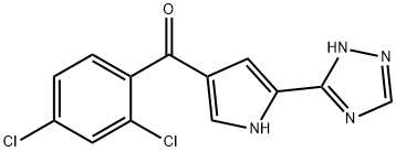 (2,4-DICHLOROPHENYL)[5-(1H-1,2,4-TRIAZOL-5-YL)-1H-PYRROL-3-YL]METHANONE Struktur