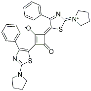 1,3-BIS(2-PYRROLIDINO-4-PHENYL-1,3-THIAZOL-5-YL)-2-OXO-CYCLOBUTENYLIUM-4-OLAT Struktur