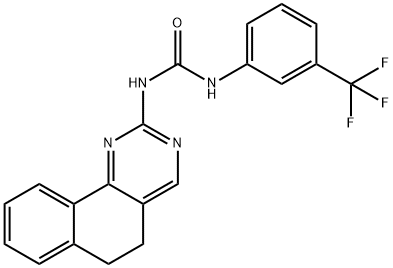 N-(5,6-DIHYDROBENZO[H]QUINAZOLIN-2-YL)-N'-[3-(TRIFLUOROMETHYL)PHENYL]UREA Struktur