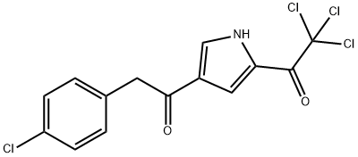 2,2,2-TRICHLORO-1-(4-[2-(4-CHLOROPHENYL)ACETYL]-1H-PYRROL-2-YL)-1-ETHANONE Struktur