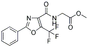 [[[2-PHENYL-5-(TRIFLUOROMETHYL)OXAZOL-4-YL]CARBONYL]AMINO]ACETIC ACID, METHYL ESTER Struktur