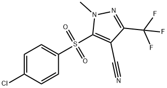 5-[(4-CHLOROPHENYL)SULFONYL]-1-METHYL-3-(TRIFLUOROMETHYL)-1H-PYRAZOLE-4-CARBONITRILE Struktur
