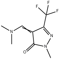 4-[(DIMETHYLAMINO)METHYLENE]-2-METHYL-5-(TRIFLUOROMETHYL)-2,4-DIHYDRO-3H-PYRAZOL-3-ONE Struktur