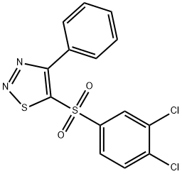 3,4-DICHLOROPHENYL 4-PHENYL-1,2,3-THIADIAZOL-5-YL SULFONE Struktur