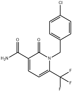 1-(4-CHLOROBENZYL)-2-OXO-6-(TRIFLUOROMETHYL)-1,2-DIHYDRO-3-PYRIDINECARBOXAMIDE Struktur