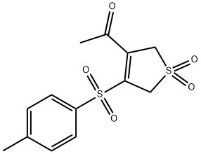 3-ACETYL-4-[(4-METHYLPHENYL)SULFONYL]-2,5-DIHYDRO-1H-1LAMBDA6-THIOPHENE-1,1-DIONE Struktur