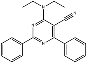 4-(DIETHYLAMINO)-2,6-DIPHENYL-5-PYRIMIDINECARBONITRILE Struktur