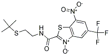 2-(([2-(TERT-BUTYLTHIO)ETHYL]AMINO)CARBONYL)-7-NITRO-5-(TRIFLUOROMETHYL)-1,3-BENZOTHIAZOL-3-IUM-3-OLATE Struktur