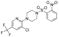 1-((4-(3-CHLORO-5-(TRIFLUOROMETHYL)(2-PYRIDYL))PIPERAZINYL)SULFONYL)-2-NITROBENZENE Struktur