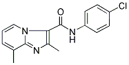 N-(4-CHLOROPHENYL)-2,8-DIMETHYLIMIDAZO[1,2-A]PYRIDINE-3-CARBOXAMIDE Struktur