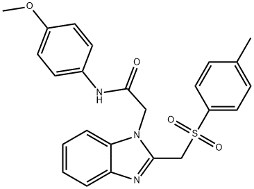 N-(4-METHOXYPHENYL)-2-(2-([(4-METHYLPHENYL)SULFONYL]METHYL)-1H-1,3-BENZIMIDAZOL-1-YL)ACETAMIDE Struktur