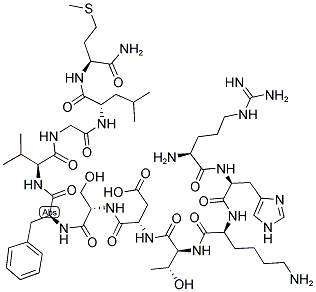 ARG-HIS-LYS-THR-ASP-SER-PHE-VAL-GLY-LEU-MET-NH2 Struktur